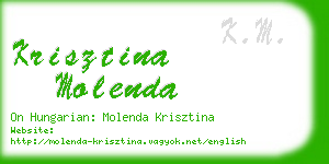 krisztina molenda business card